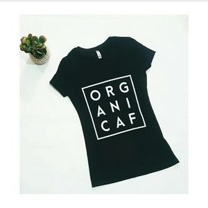 Black Graphic Tee Organic OrganicAF L